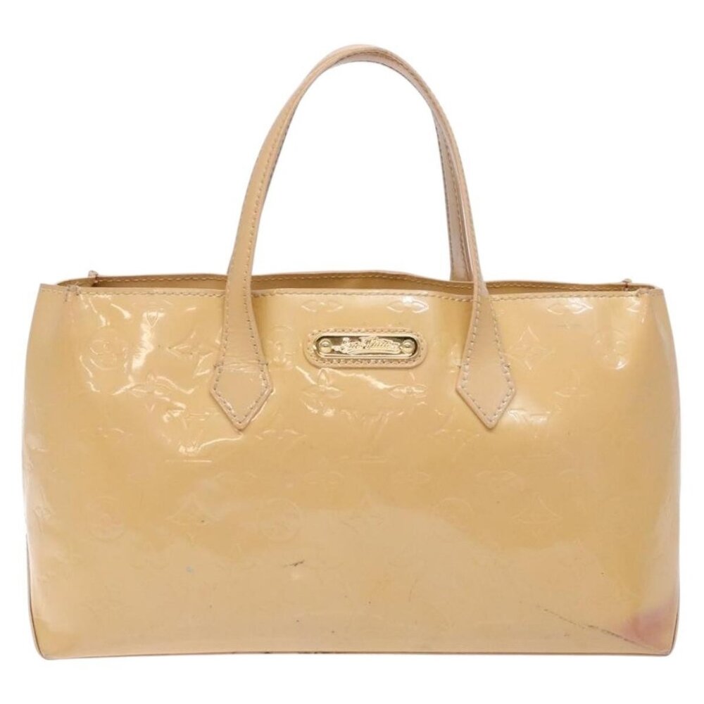 LOUIS VUITTON Vernis Wilshire PM Hand Bag Rose Flow Lantern Auth - Picture 2 of 16